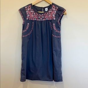 GAP cap sleeve embroidered gray dress PLUS SIZE